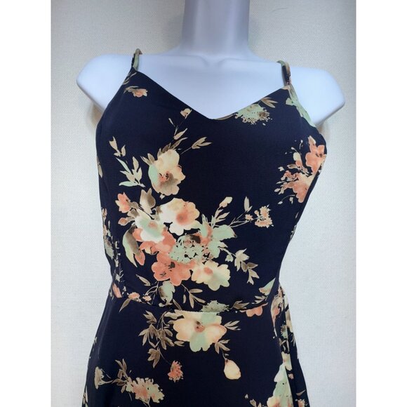 Soprano Womens Floral Maxi Summer Dress Size S Navy Strappy Beach Boho Chic - Picture 2 of 13